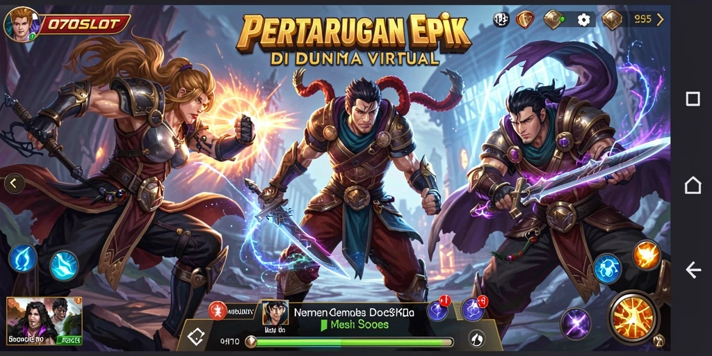 Tangkapan layar menampilkan aksi pertarungan seru dari 070SLOT.