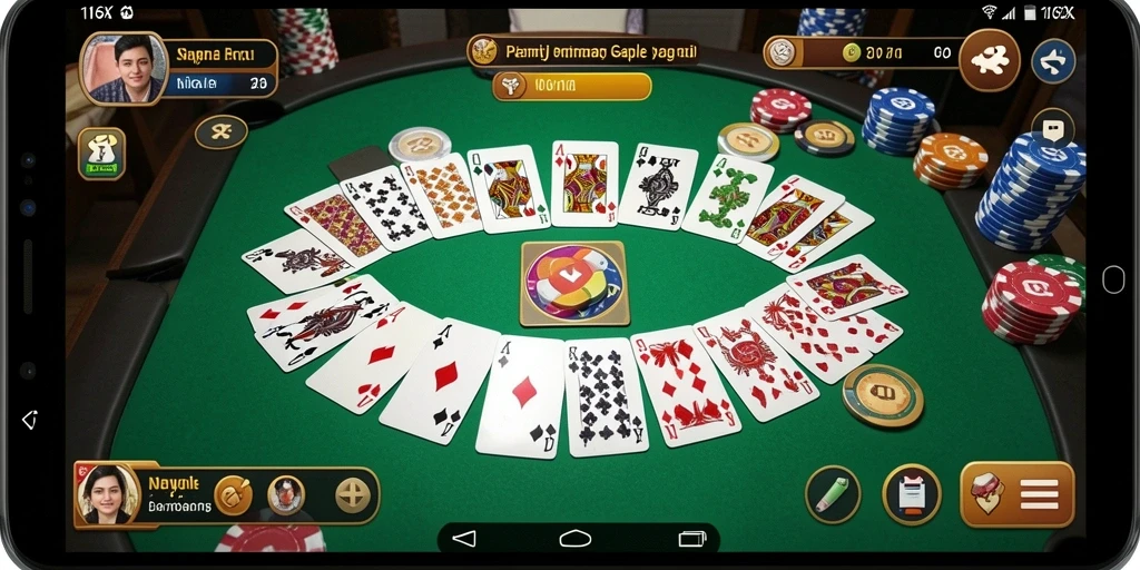 Screenshot gameplay Gaple yang mendebarkan di 116X.