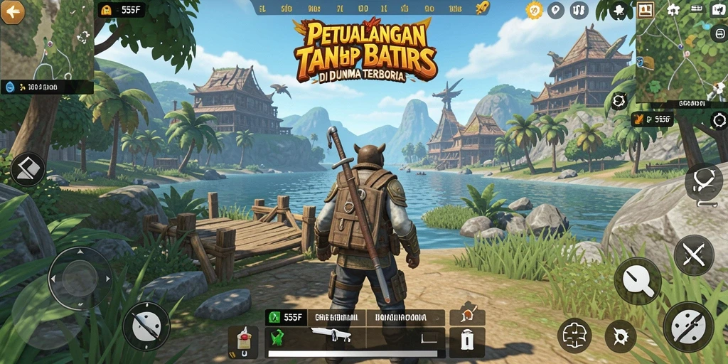 Tampilan gameplay <strong>555F</strong> yang mengagumkan dalam dunia terbuka.