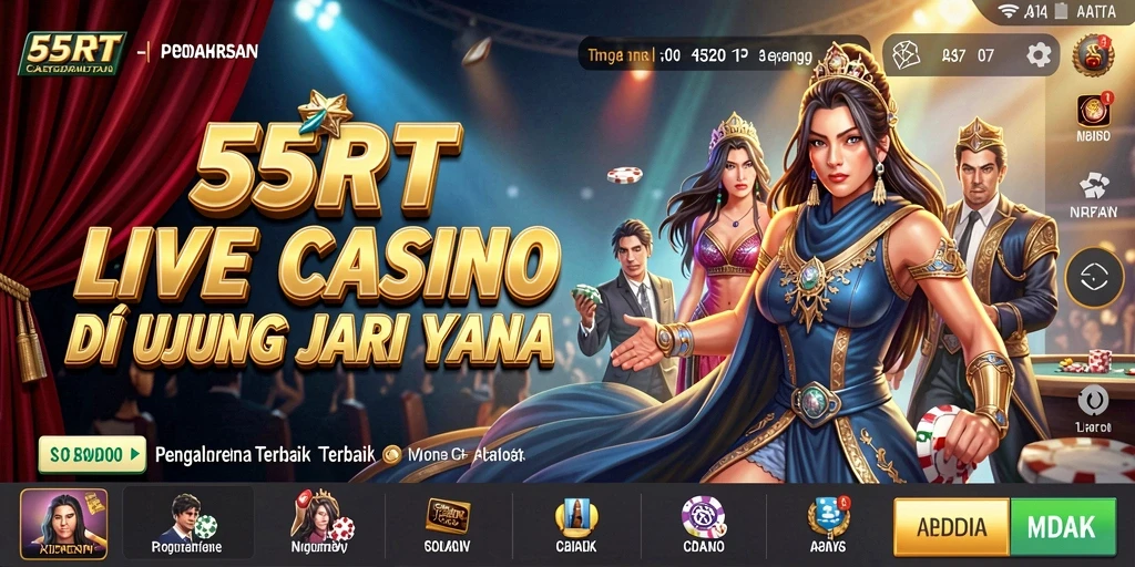 Tampilan bermain Live Casino yang mengasyikkan di 55RT.