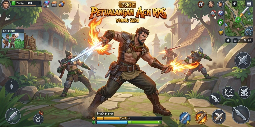 Tampilan gameplay 73K yang menegangkan dan seru.