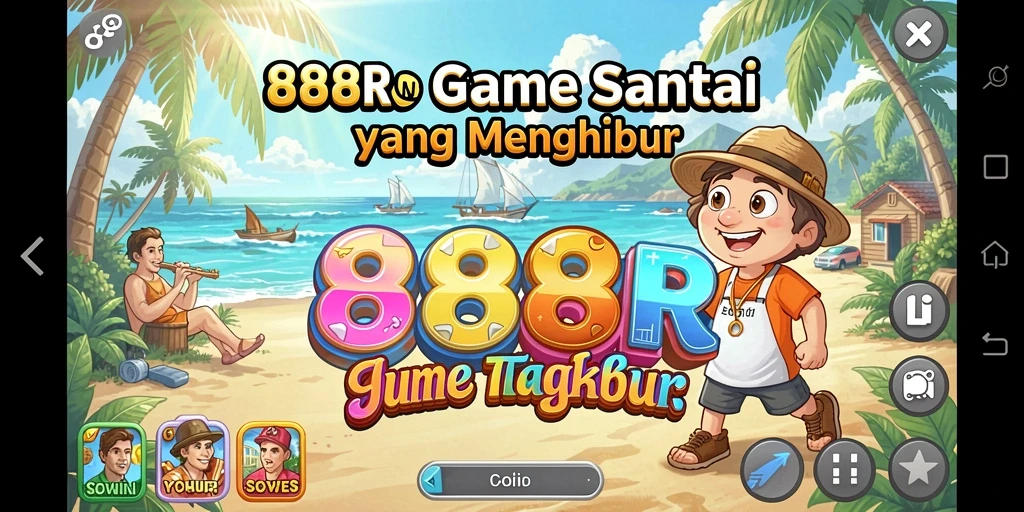 Tampilan gameplay menarik dari 888R yang penuh warna dan ceria.
