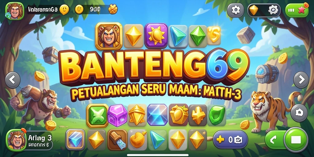 Screenshot gameplay BANTENG69 dengan kombinasi Match-3 yang menarik.