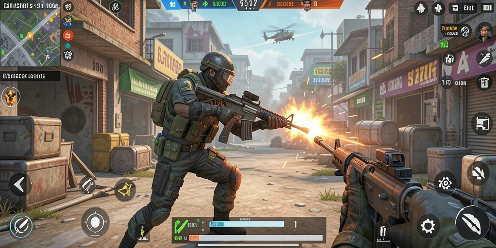 Tampilan gameplay TPS yang seru dan mendebarkan.