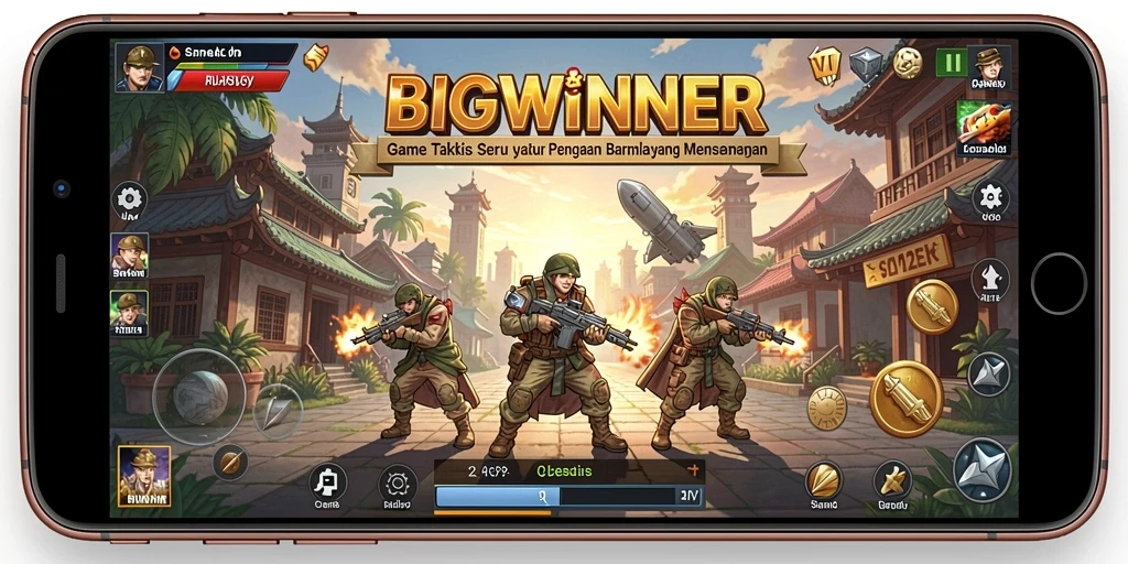 Tangkapan layar dari gameplay mendebarkan BIGWINNER dalam mode TPS.