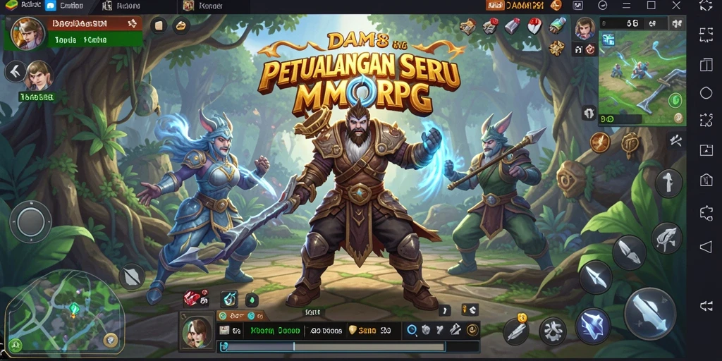 Tangkapan layar utama DAM88 menampilkan aksi seru dalam petualangan MMORPG.