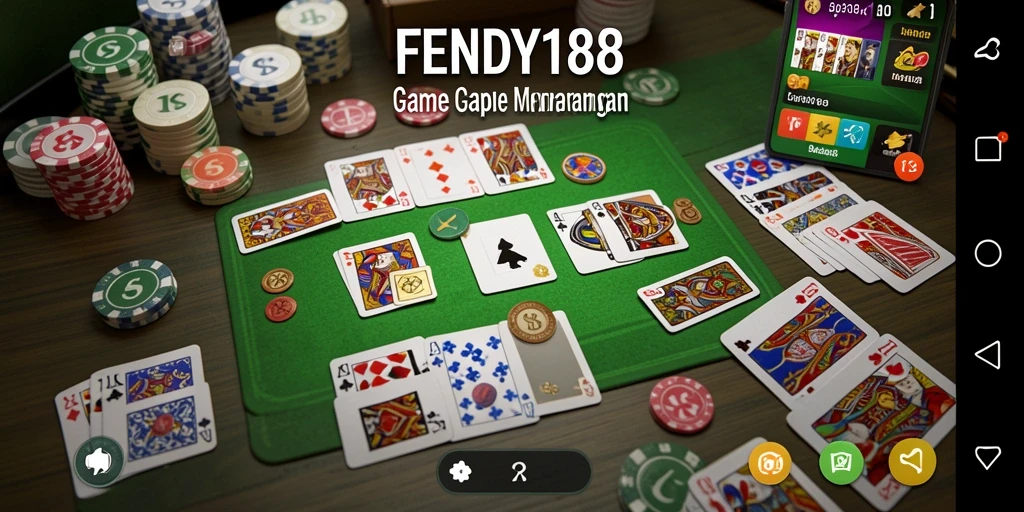 Tampilan gameplay FENDY188 yang menarik dan interaktif saat bermain Gaple.