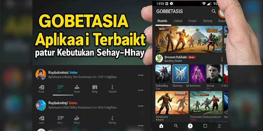 Screenshot yang menampilkan antarmuka aplikasi GOBETASIA yang user-friendly.