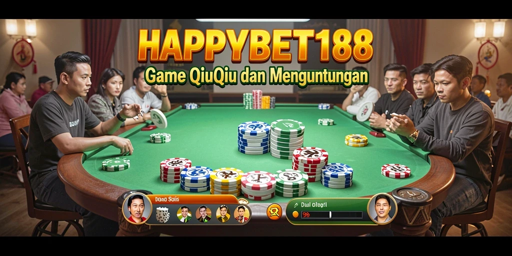 Menampilkan gameplay seru dari aplikasi QiuQiu HAPPYBET188.