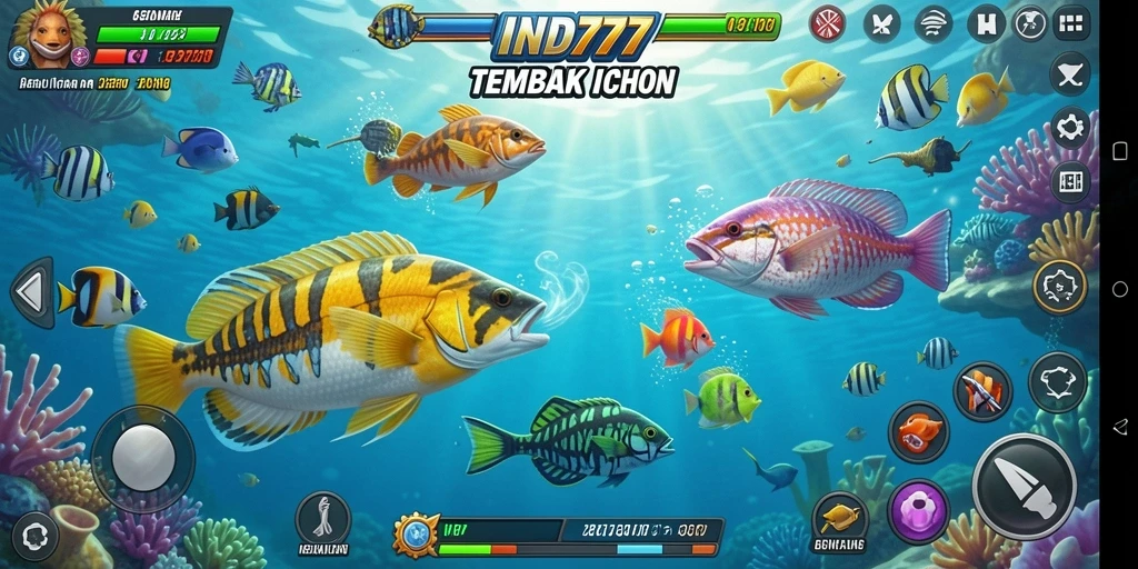 Tampilan permainan Tembak Ikan yang seru dan penuh aksi.