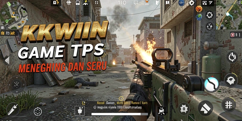 Tampilan gameplay KKWIN yang mendebarkan dalam pertempuran TPS.