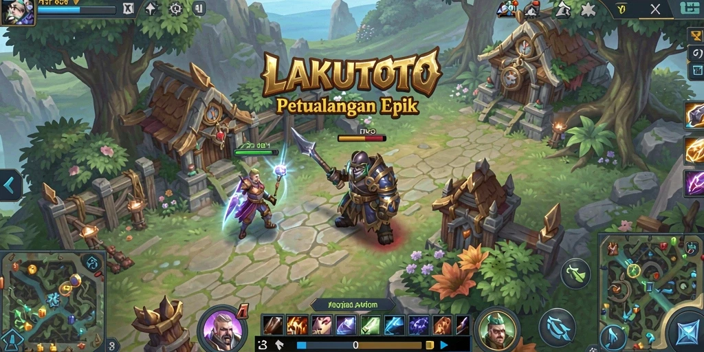 Gameplay seru LAKUTOTO yang penuh aksi dan petualangan.