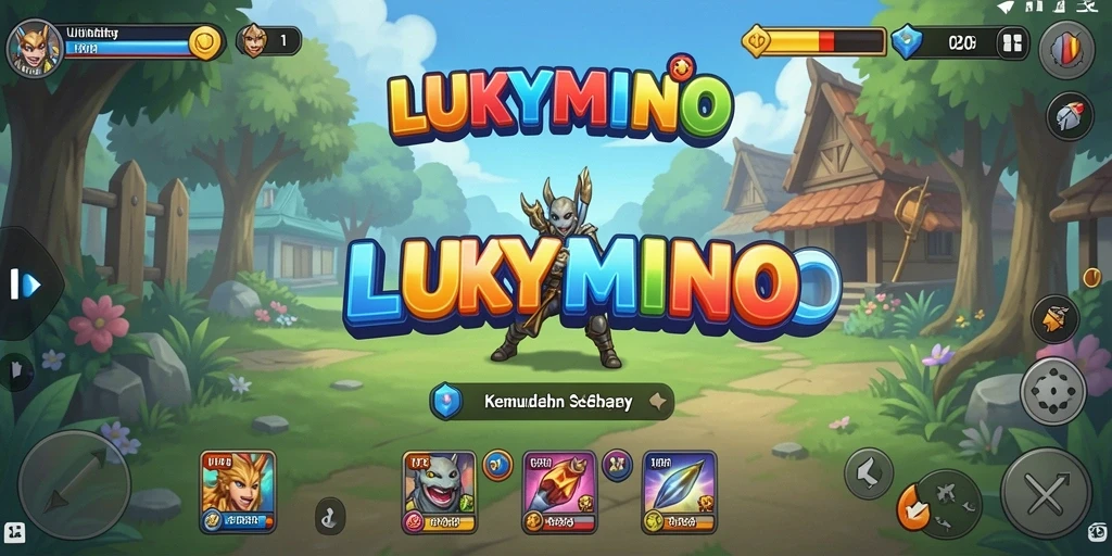 Tampilan antarmuka LUKYMINO yang sederhana dan menarik