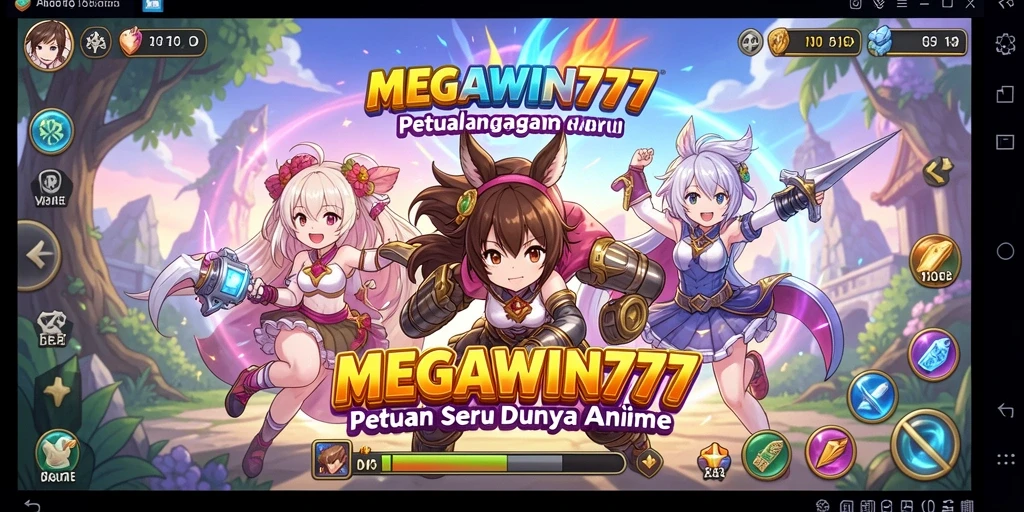 Gameplay seru MEGAWIN777 dengan karakter anime yang menarik.