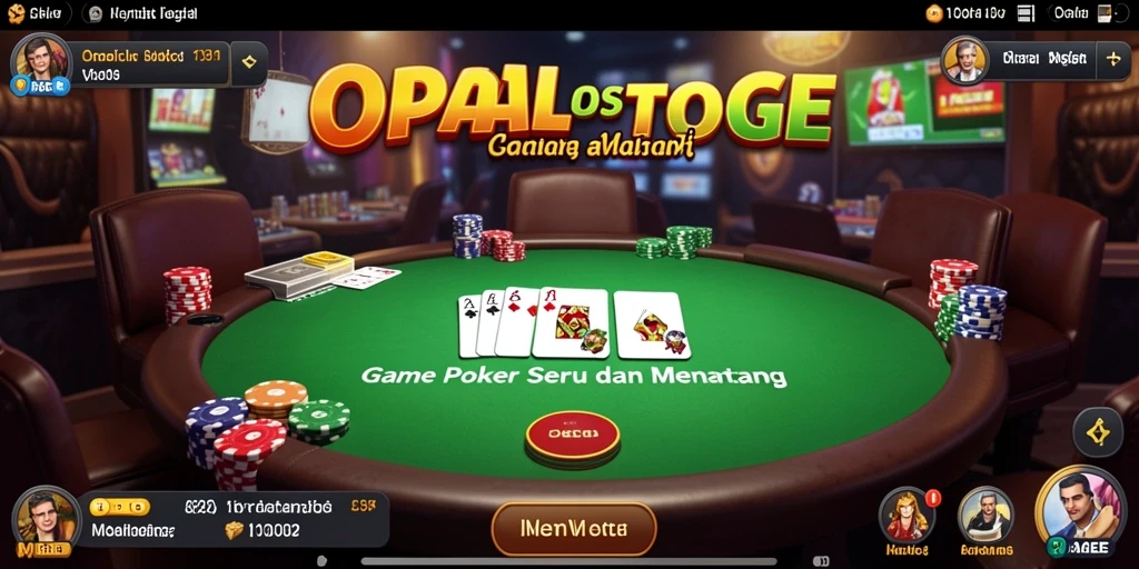 Tampilan menarik dari gameplay OPALTOGEL yang menampilkan aksi poker.