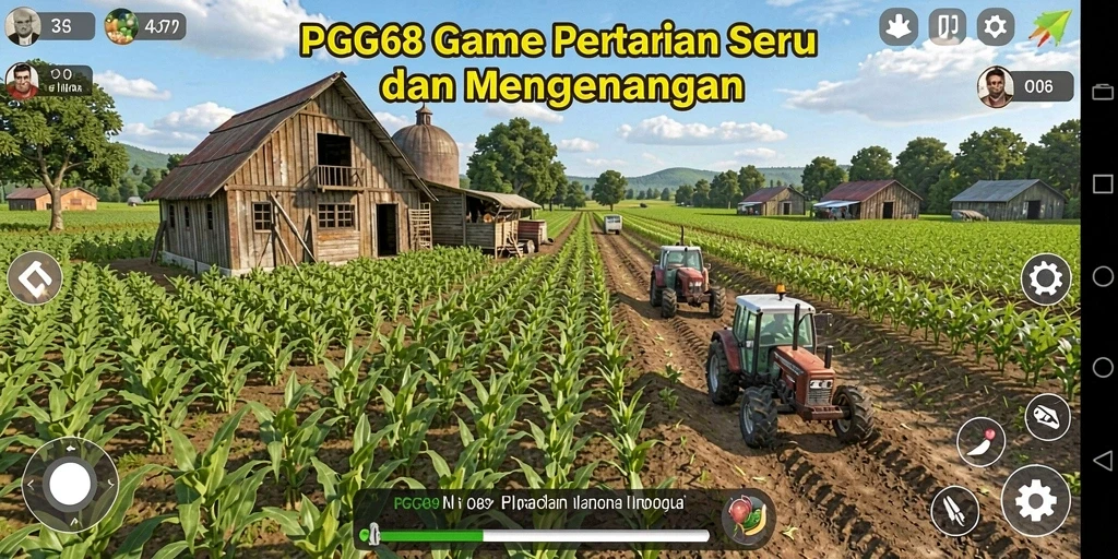 Gameplay menarik PGG68 yang menunjukkan aktivitas bertani.