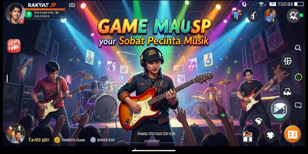 Gameplay RAKYATJP yang seru dan interaktif dengan musik.