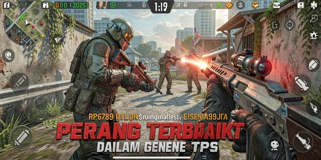 Screenshot menampilkan aksi seru dalam game TPS RP6789.