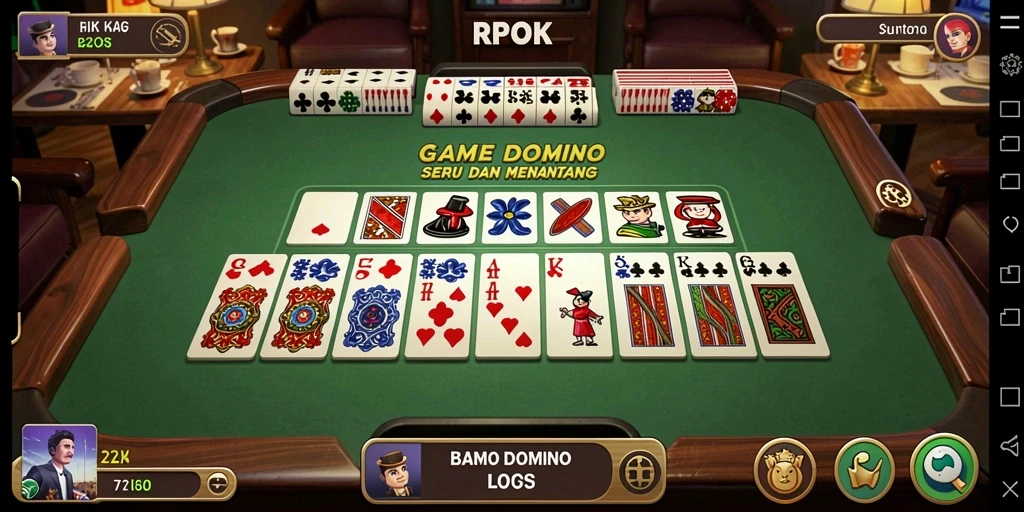 Screenshot gameplay RPOK yang menunjukkan serunya permainan Domino.