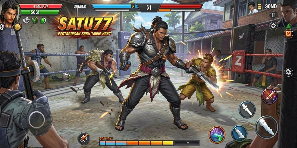Gameplay seru di SATU77 dengan pertarungan dinamis.