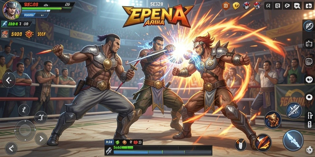 Tampilan gameplay SE328 dengan aksi pertarungan yang mendebarkan.