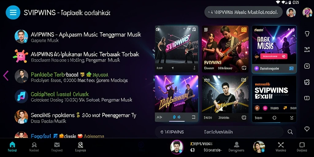 Tampilan gameplay SVIPWINS dengan fitur menyanyikan lagu.