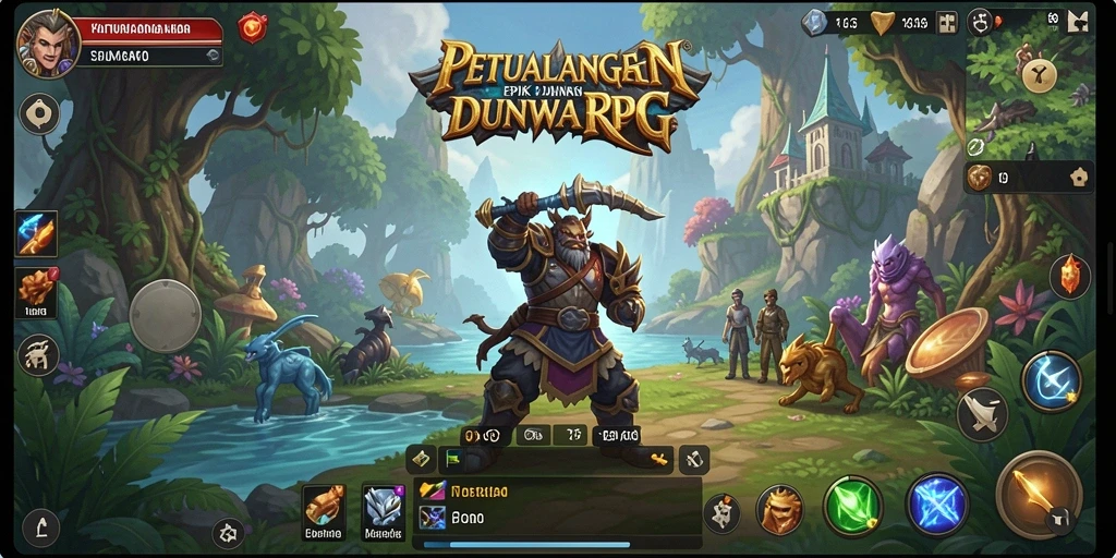 Tampilan menegangkan gameplay RPG T6 dengan pertarungan intens.