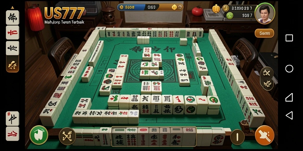 Tampilan gameplay UUS777 yang menegangkan dalam permainan Mahjong.