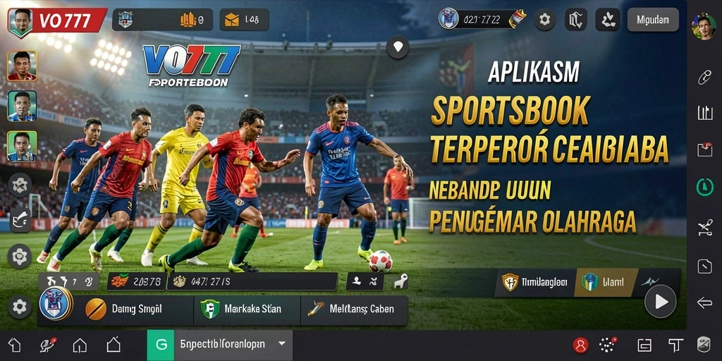 Screenshot menunjukkan tampilan antarmuka VO777 yang ramah pengguna dan fitur taruhan olahraga.